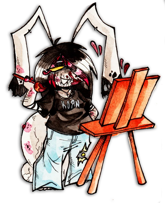 Viscera painting on a canvas.